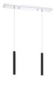 LED Linear Chandelier by Z-Lite - Forest Collection, Chrome Finish - 917MP12-MB-LED-2LCH