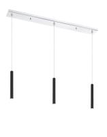 LED Linear Chandelier by Z-Lite - Forest Collection, Chrome Finish - 917MP12-MB-LED-3LCH