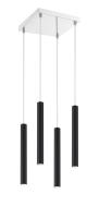 LED Chandelier by Z-Lite - Forest Collection, Matte Black Finish - 917MP12-MB-LED-4SCH