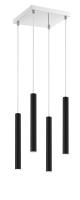 LED Chandelier by Z-Lite - Forest Collection, Matte Black Finish - 917MP12-MB-LED-4SCH