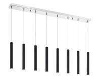 LED Linear Chandelier by Z-Lite - Forest Collection, Chrome Finish - 917MP12-MB-LED-8LCH