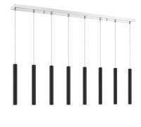 LED Linear Chandelier by Z-Lite - Forest Collection, Chrome Finish - 917MP12-MB-LED-8LCH