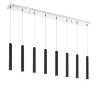 LED Linear Chandelier by Z-Lite - Forest Collection, Chrome Finish - 917MP12-MB-LED-8LCH