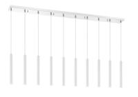LED Linear Chandelier by Z-Lite - Forest Collection, Chrome Finish - 917MP12-WH-LED-10LCH