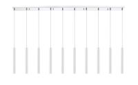 LED Linear Chandelier by Z-Lite - Forest Collection, Chrome Finish - 917MP12-WH-LED-10LCH