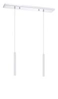 LED Linear Chandelier by Z-Lite - Forest Collection, Chrome Finish - 917MP12-WH-LED-2LCH