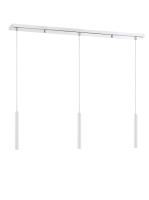 LED Linear Chandelier by Z-Lite - Forest Collection, Chrome Finish - 917MP12-WH-LED-3LCH