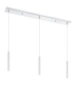 LED Linear Chandelier by Z-Lite - Forest Collection, Chrome Finish - 917MP12-WH-LED-3LCH