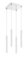 LED Chandelier by Z-Lite - Forest Collection, Chrome Finish - 917MP12-WH-LED-4SCH
