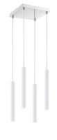LED Chandelier by Z-Lite - Forest Collection, Chrome Finish - 917MP12-WH-LED-4SCH