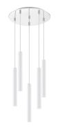 LED Chandelier by Z-Lite - Forest Collection, Chrome Finish - 917MP12-WH-LED-5RCH