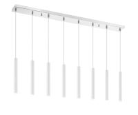 LED Linear Chandelier by Z-Lite - Forest Collection, Chrome Finish - 917MP12-WH-LED-8LCH