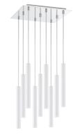 LED Chandelier by Z-Lite - Forest Collection, Chrome Finish - 917MP12-WH-LED-9SCH