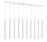LED Linear Chandelier by Z-Lite - Forest Collection, Chrome Finish - 917MP24-CH-LED-10LCH