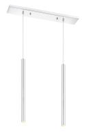 LED Linear Chandelier by Z-Lite - Forest Collection, Chrome Finish - 917MP24-CH-LED-2LCH