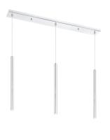 LED Linear Chandelier by Z-Lite - Forest Collection, Chrome Finish - 917MP24-CH-LED-3LCH