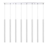 LED Linear Chandelier by Z-Lite - Forest Collection, Chrome Finish - 917MP24-CH-LED-8LCH
