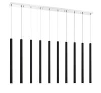 LED Linear Chandelier by Z-Lite - Forest Collection, Chrome Finish - 917MP24-MB-LED-10LCH