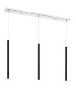 LED Linear Chandelier by Z-Lite - Forest Collection, Chrome Finish - 917MP24-MB-LED-3LCH