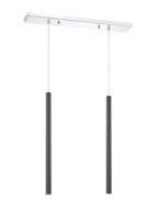 LED Linear Chandelier by Z-Lite - Forest Collection, Chrome Finish - 917MP24-PBL-LED-2LCH