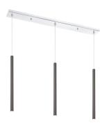 LED Linear Chandelier by Z-Lite - Forest Collection, Chrome Finish - 917MP24-PBL-LED-3LCH