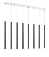 LED Linear Chandelier by Z-Lite - Forest Collection, Chrome Finish - 917MP24-PBL-LED-8LCH