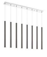 LED Linear Chandelier by Z-Lite - Forest Collection, Chrome Finish - 917MP24-PBL-LED-8LCH