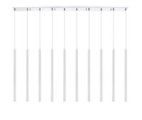 LED Linear Chandelier by Z-Lite - Forest Collection, Chrome Finish - 917MP24-WH-LED-10LCH