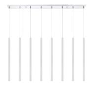 LED Linear Chandelier by Z-Lite - Forest Collection, Chrome Finish - 917MP24-WH-LED-8LCH
