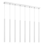 LED Linear Chandelier by Z-Lite - Forest Collection, Chrome Finish - 917MP24-WH-LED-8LCH