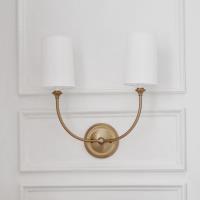 Two Light Wall Sconce by Crystorama - Sylvan Collection, Vibrant Gold Finish - 2242-VG