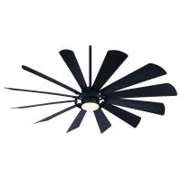 65" Ceiling Fan by Minka Aire - Windmolen Collection, Coal Finish - F870L-TCL