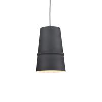 One Light Pendant by Kuzco Lighting - Castor Collection, Black Finish - 492208-BK
