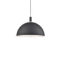 One Light Pendant by Kuzco Lighting - Archibald Collection, Black With Gold Detail Finish - 492324-BK/GD