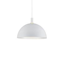 One Light Pendant by Kuzco Lighting - Archibald Collection, White With Gold Detail Finish - 492324-WH/GD