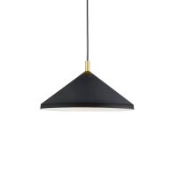 One Light Pendant by Kuzco Lighting - Dorothy Collection, Black With Gold Detail Finish - 493118-BK/GD