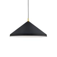 One Light Pendant by Kuzco Lighting - Dorothy Collection, Black With Gold Detail Finish - 493126-BK/GD