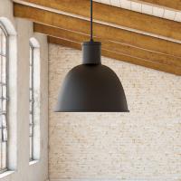 One Light Pendant by Kuzco Lighting - Irving Collection, Black Finish - 493522-BK