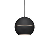 One Light Pendant by Kuzco Lighting - Lucas Collection, Black Finish - 494016-BK