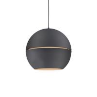 One Light Pendant by Kuzco Lighting - Lucas Collection, Black Finish - 494024-BK