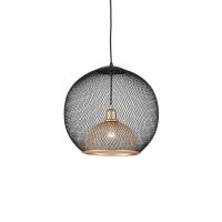 One Light Pendant by Kuzco Lighting - Gibraltar Collection, Black/Gold Finish - 494418-BK/GD