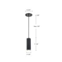 One Light Pendant by Kuzco Lighting - Micro Collection, Black Finish - 494603-BK