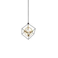 LED Chandelier by Kuzco Lighting - Monza Collection, Black/Antique Brass Finish - CH19220-BK/AN
