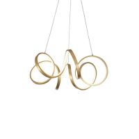 LED Chandelier by Kuzco Lighting - Synergy Collection, Antique Brass Finish - CH93824-AN