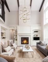 LED Chandelier by Kuzco Lighting - Synergy Collection, Antique Brass Finish - CH93941-AN
