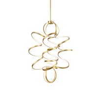 LED Chandelier by Kuzco Lighting - Synergy Collection, Antique Brass Finish - CH93941-AN