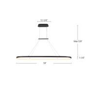 LED Pendant by Kuzco Lighting - Eerie Collection, Black Finish - PD19359-BK