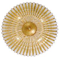 Four Light Flush Mount by Crystorama - Rylee Collection, Antique Gold Finish - 605-GA