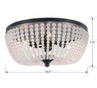 Four Light Flush Mount by Crystorama - Rylee Collection, Matte Black Finish - 605-MK