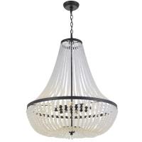 Eight Light Chandelier by Crystorama - Rylee Collection, Matte Black Finish - 609-MK